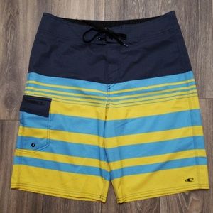 3/$15 O'NEILL GOLD COAST STRIPE BOARD SHORTS